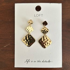 Loft gold tone earrings brand new with tags